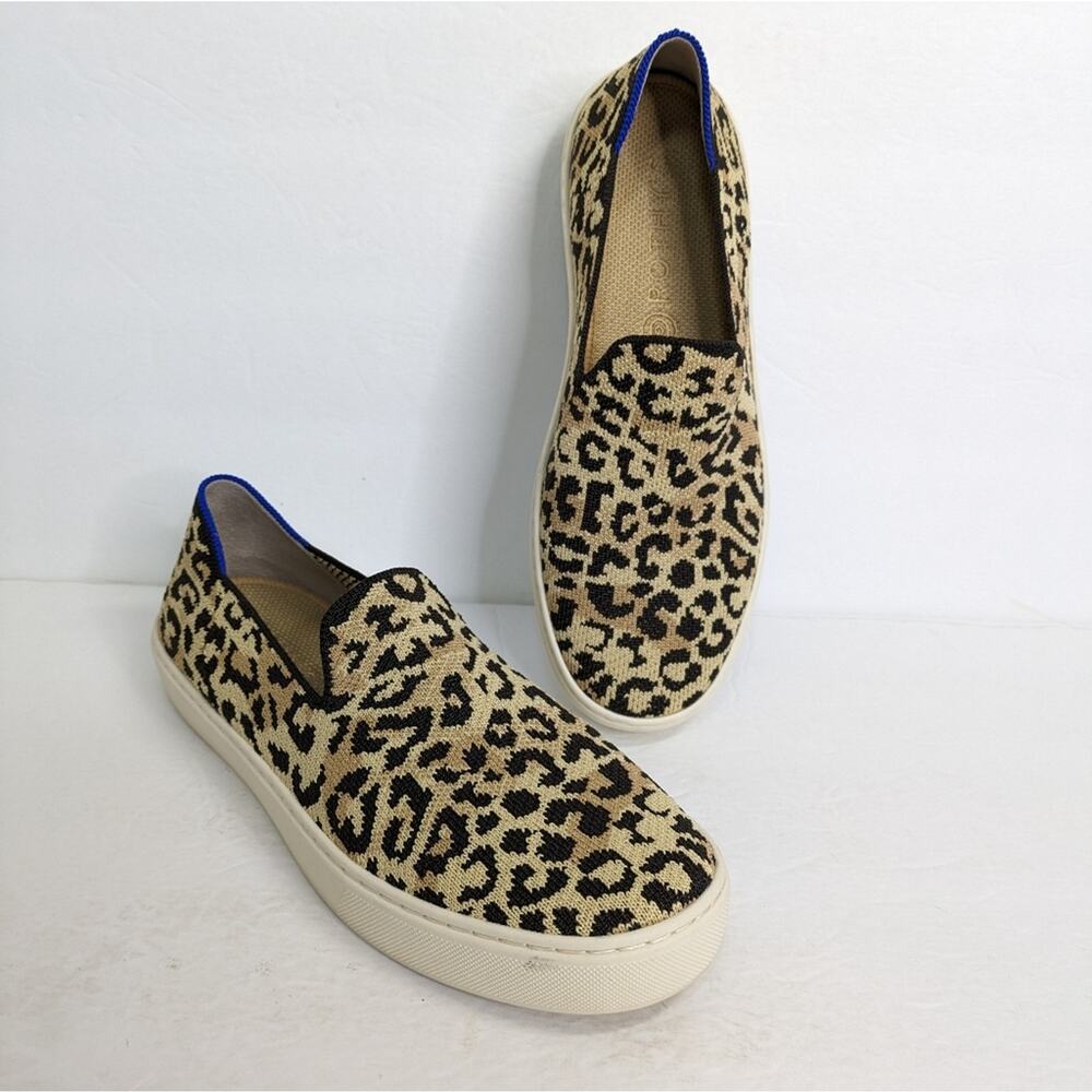 Rothy's The Sneaker Slip On 8 Desert Cat Animal Cheetah Camo Print Limited Print - Picture 15 of 15